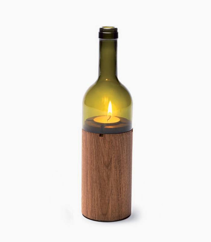 Wine bottle lantern - الصورة 3